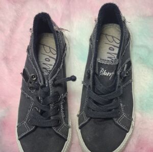 Blowfish Navy Canvas Lace-Up Shoes